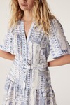 SEYCHELLES LINEN DRESS (MERMAID PRINT)