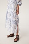 SEYCHELLES LINEN SKIRT (MERMAID PRINT)