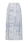 SEYCHELLES LINEN SKIRT (MERMAID PRINT)