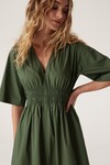 BELLA POPLIN DRESS (MOSS GREEN)