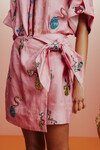 TIMMY EMBROIDERED SARONG SKIRT (PINK) | PRE ORDER