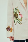 SEB EMBELLISHED BLAZER (CREAM) | PRE ORDER