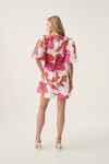 OVERFLOW KNOTTED MINI DRESS (VIVID HIBISCUS) | PRE ORDER