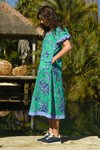 PUFF AND READY DRESS (GREEN FLORAL)