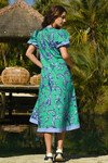 PUFF AND READY DRESS (GREEN FLORAL)