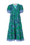 PUFF AND READY DRESS (GREEN FLORAL)