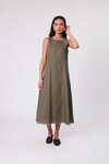 FLORENCE LINEN DRESS (KELP)