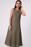 FLORENCE LINEN DRESS (KELP)