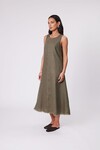 FLORENCE LINEN DRESS (KELP)