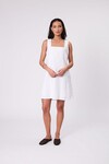 IRIS SQUARE NECK DRESS (WHITE)