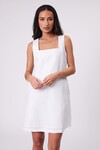 IRIS SQUARE NECK DRESS (WHITE)