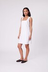 IRIS SQUARE NECK DRESS (WHITE)