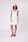 IRIS SQUARE NECK DRESS (WHITE)