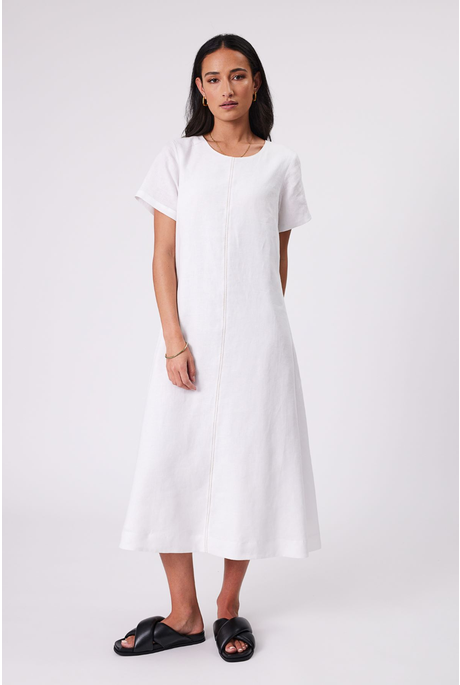 SICILY LINEN DRESS (WHITE)