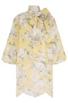 ACADIA BRODERIE TIE MINI DRESS (YELLOW FLORAL)