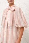 ACACIA BLOUSON SHIRT (PINK/CREAM STRIPE) 