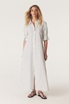 AVONDALE LINEN DRESS (NAVY STRIPE) 