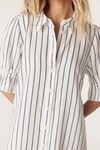 AVONDALE LINEN DRESS (NAVY STRIPE) 