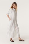 AVONDALE LINEN DRESS (NAVY STRIPE) 