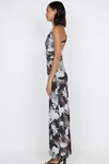 SOLENE ASYM DRESS (DARK BLURRED FLORAL) 