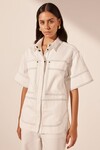 HANA SHORT SLEEVE SHIRT (IVORY)