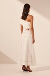 HANA PANELLED MIDI SKIRT (IVORY)