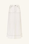 HANA PANELLED MIDI SKIRT (IVORY)