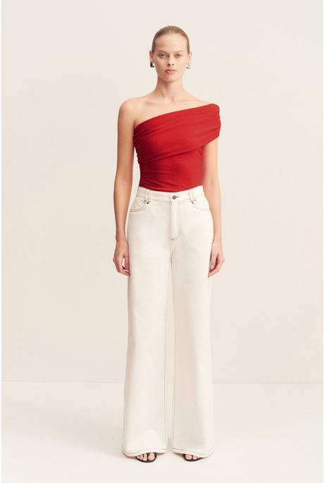 BEAU ONE SHOULDER TOP (CHILLI)