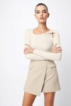 ON MY WAY MINI SKIRT (BEIGE)