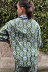 WYLIE RELAXED SHIRT (GREEN BLUE IKAT)  