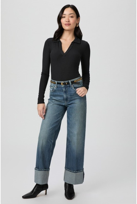 SASHA ANKLE WIDE CUFF JEANS (BLUE NOTE DISTRESSED)