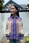 MAXINE BLOUSON SHIRT (PURPLE PAISLEY)