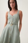 CLAY BELTED MIDI DRESS (WILLOW GREEN) | PRE ORDER