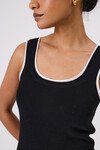 CASA KNIT TANK (BLACK/IVORY)