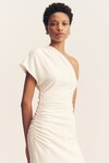 BEAU ASYMMETRICAL MIDI DRESS (IVORY)