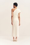 BEAU ASYMMETRICAL MIDI DRESS (IVORY)