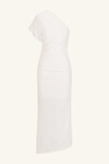 BEAU ASYMMETRICAL MIDI DRESS (IVORY)