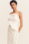 CAMPBELL RUFFLE MIDI DRESS (WHITE)