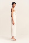 CAMPBELL RUFFLE MIDI DRESS (WHITE)