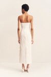 CAMPBELL RUFFLE MIDI DRESS (WHITE)