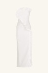 CAMPBELL RUFFLE MIDI DRESS (WHITE)