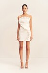 CAMPBELL RUFFLE MINI DRESS (WHITE)