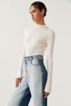 CAROLINE RIB KNIT TOP (IVORY)