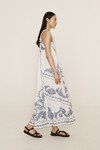 HAZEL SMOCKED EMBROIDERED MIDI DRESS (WHITE) | PRE ORDER