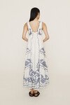 HAZEL SMOCKED EMBROIDERED MIDI DRESS (WHITE) | PRE ORDER