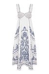 HAZEL SMOCKED EMBROIDERED MIDI DRESS (WHITE) | PRE ORDER