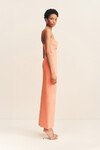 LANI STRAPLESS DRAPED MAXI DRESS (PEACH)