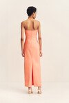 LANI STRAPLESS DRAPED MAXI DRESS (PEACH)