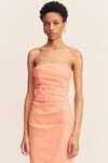 LANI STRAPLESS DRAPED MAXI DRESS (PEACH)