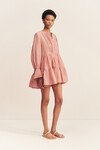 CELESTE TIERED MINI DRESS (ROSE)